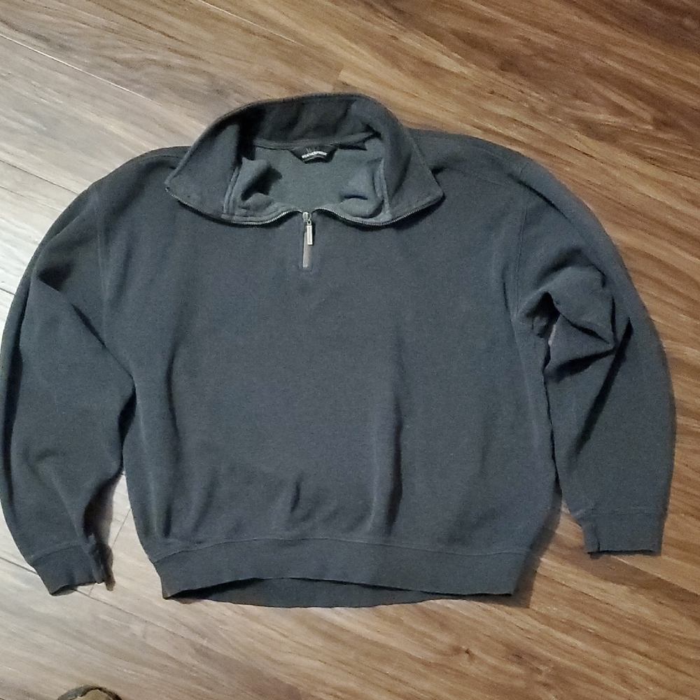 Weatherproof Men's Zip-Up Quarter-Zip Sweater - Charcoal Gray